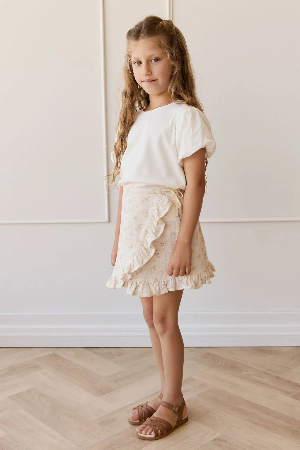 Organic Cotton Muslin Celine Skirt - Emelia Pink