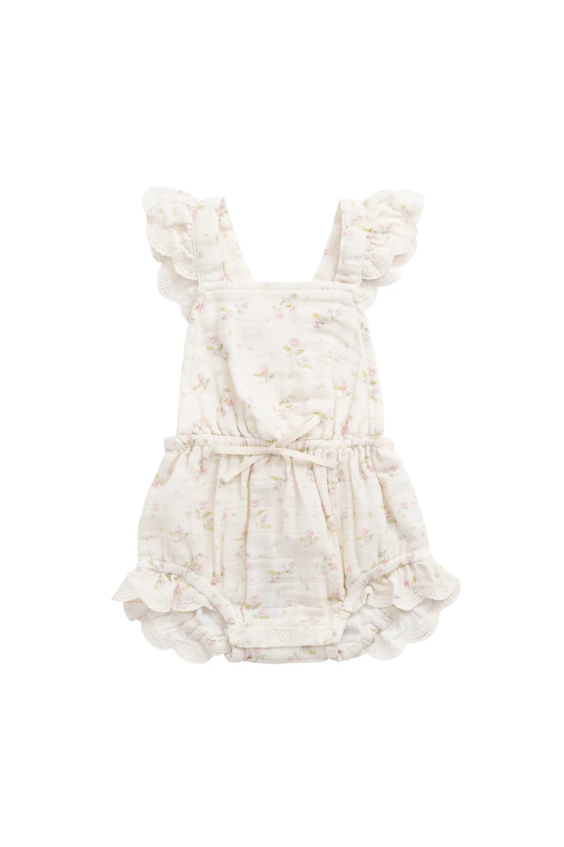 Organic Cotton Muslin Luciana Playsuit - Emelia Pink