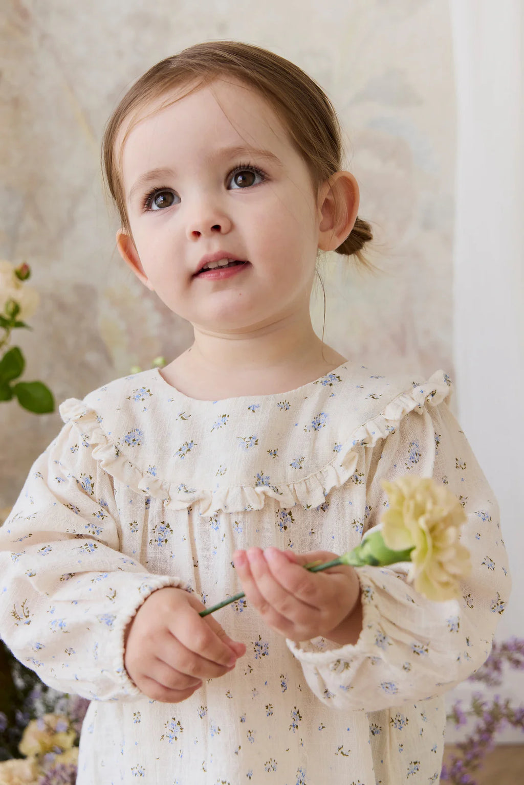 Organic Cotton Nathalie Blouse - Juniper Fields Blue