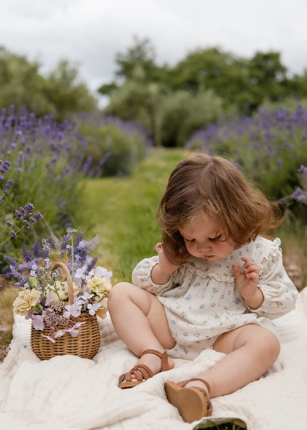 Organic Cotton Nathalie Blouse - Juniper Fields Blue