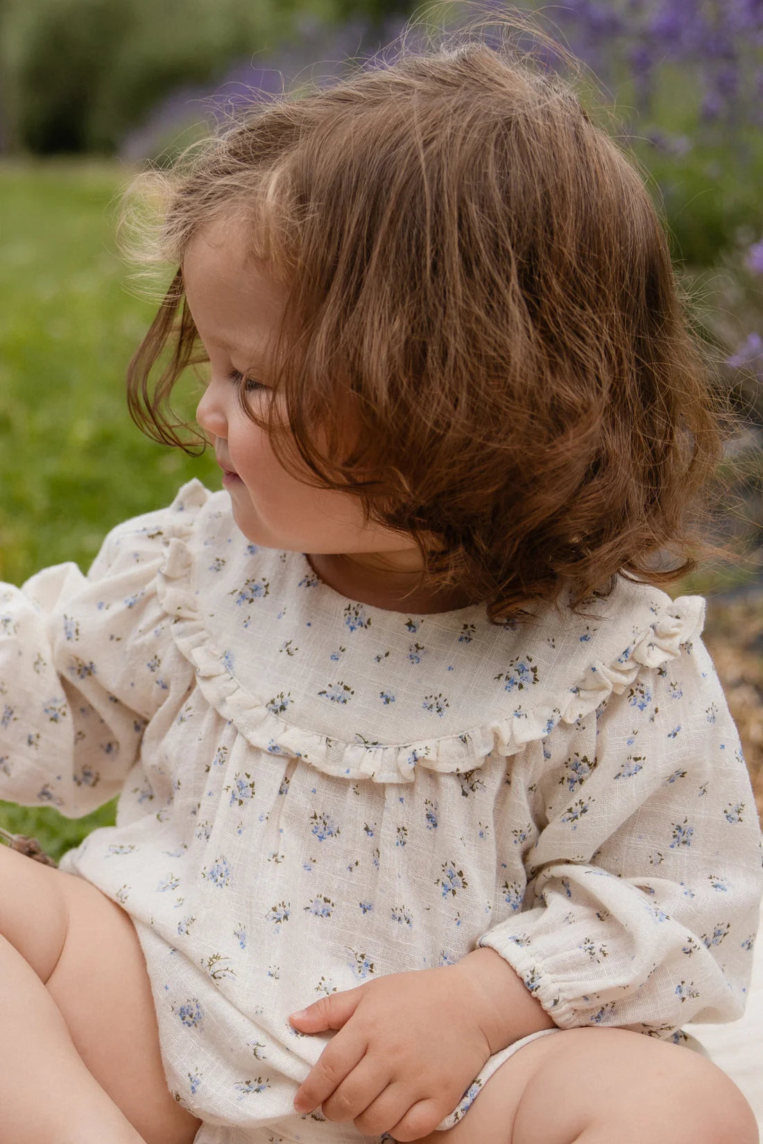 Organic Cotton Nathalie Blouse - Juniper Fields Blue