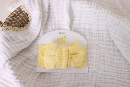 Oversized Knit Top Knot Buttercream