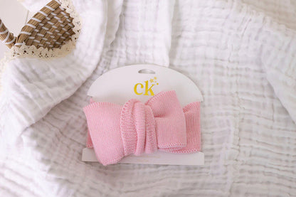 Oversized Knit Top Knot Cotton Candy