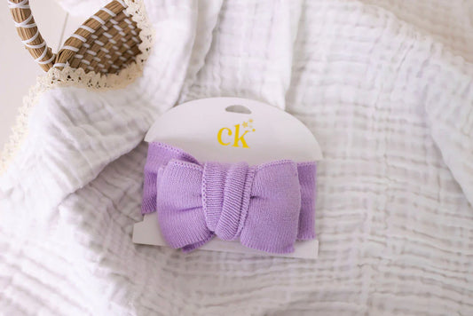 Oversized Knit Top Knot Lilac