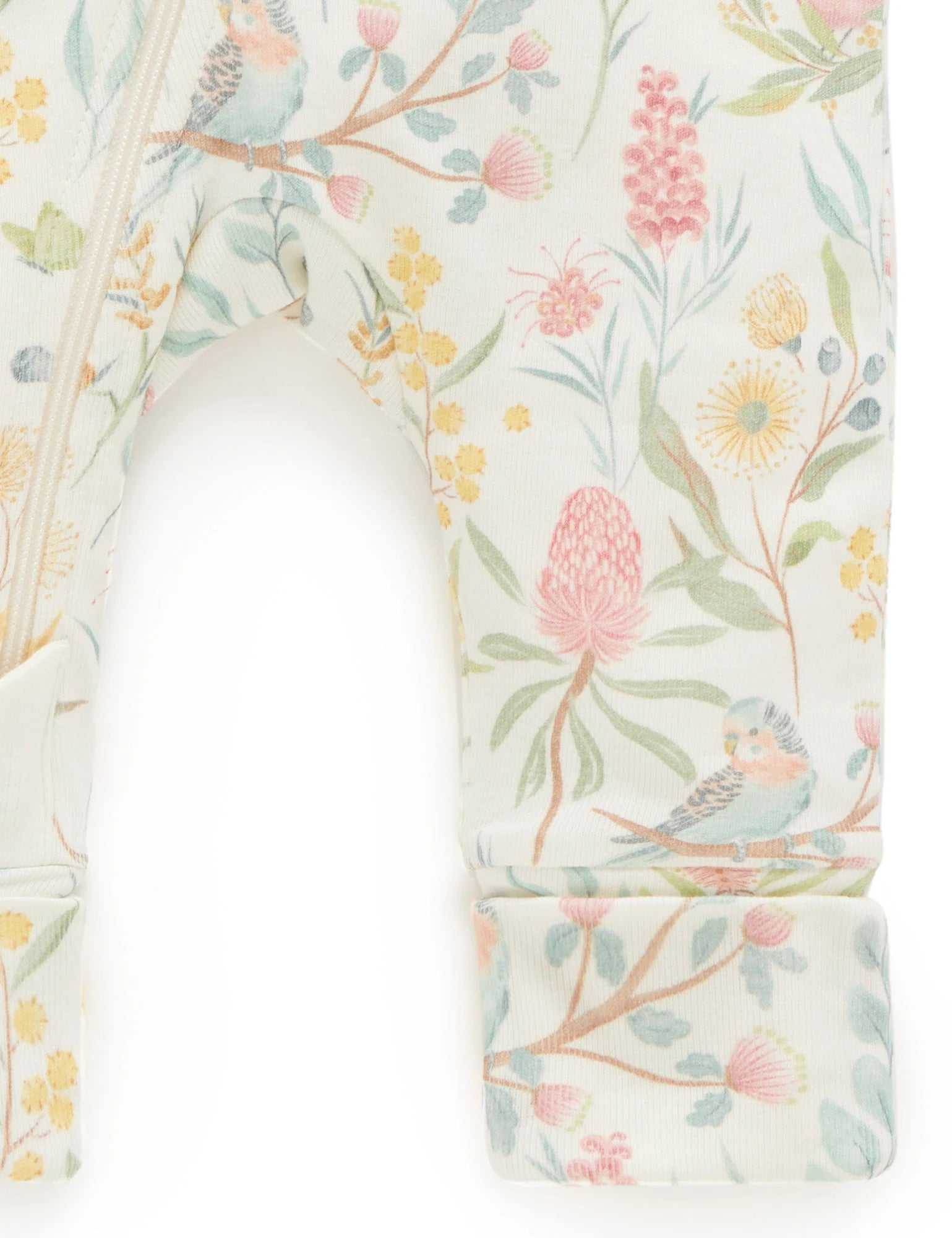 Aviary Garden Zip Growsuit & Reversible Bib