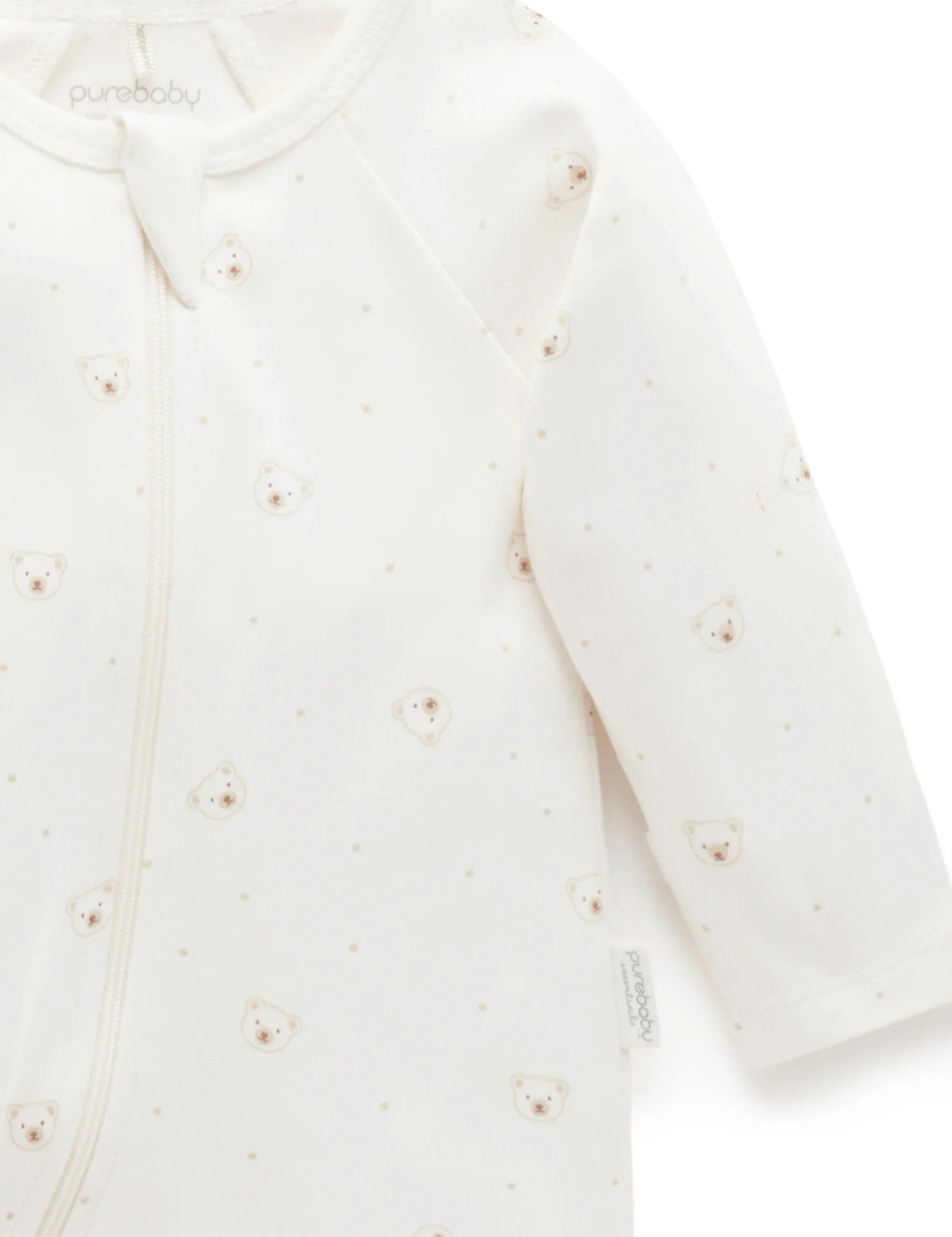 Vanilla Bear 2 Pack Zip Growsuit