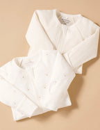 Vanilla Bear 2 Pack Zip Growsuit