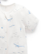 Nautical 2 Pack Short Zip Growsuit
