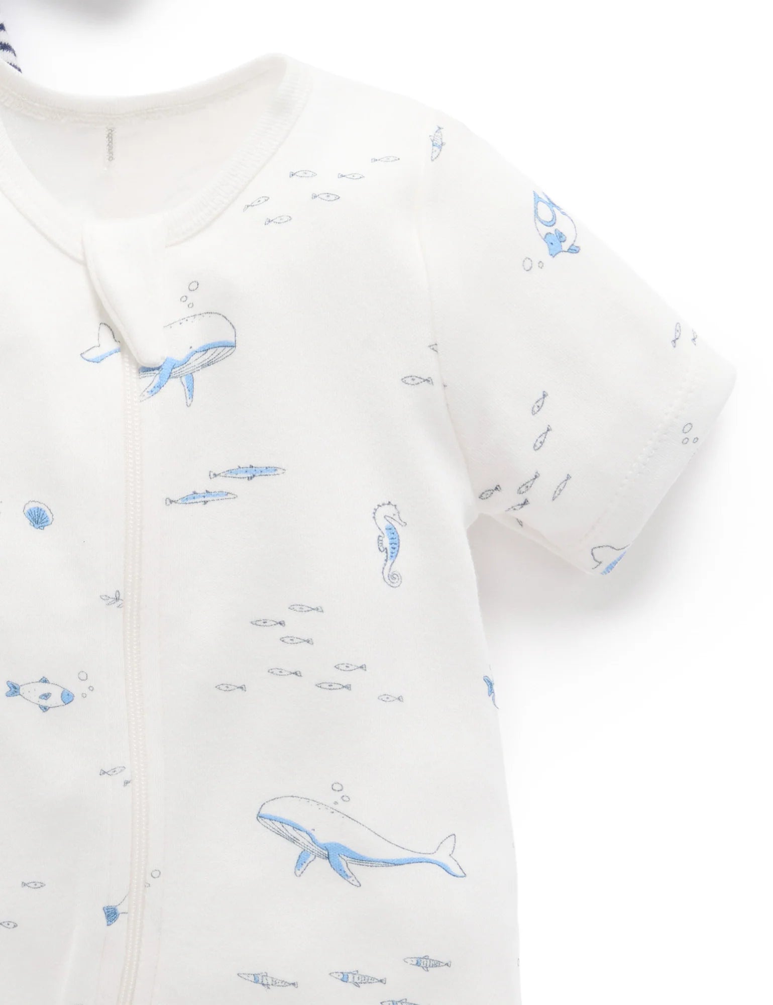 Nautical 2 Pack Short Zip Growsuit