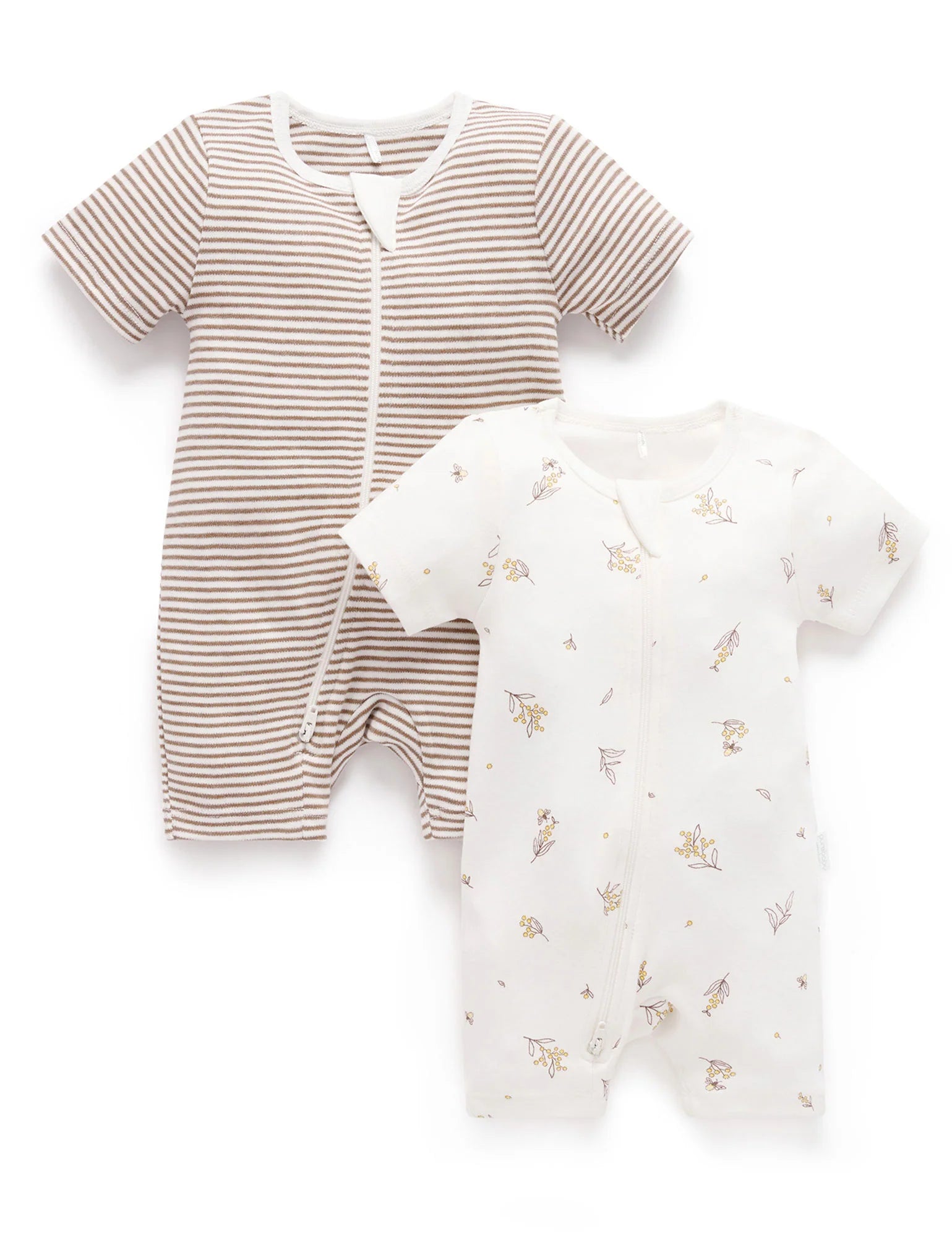 Wattle Bee 2 Pack Short Zip Growsuit