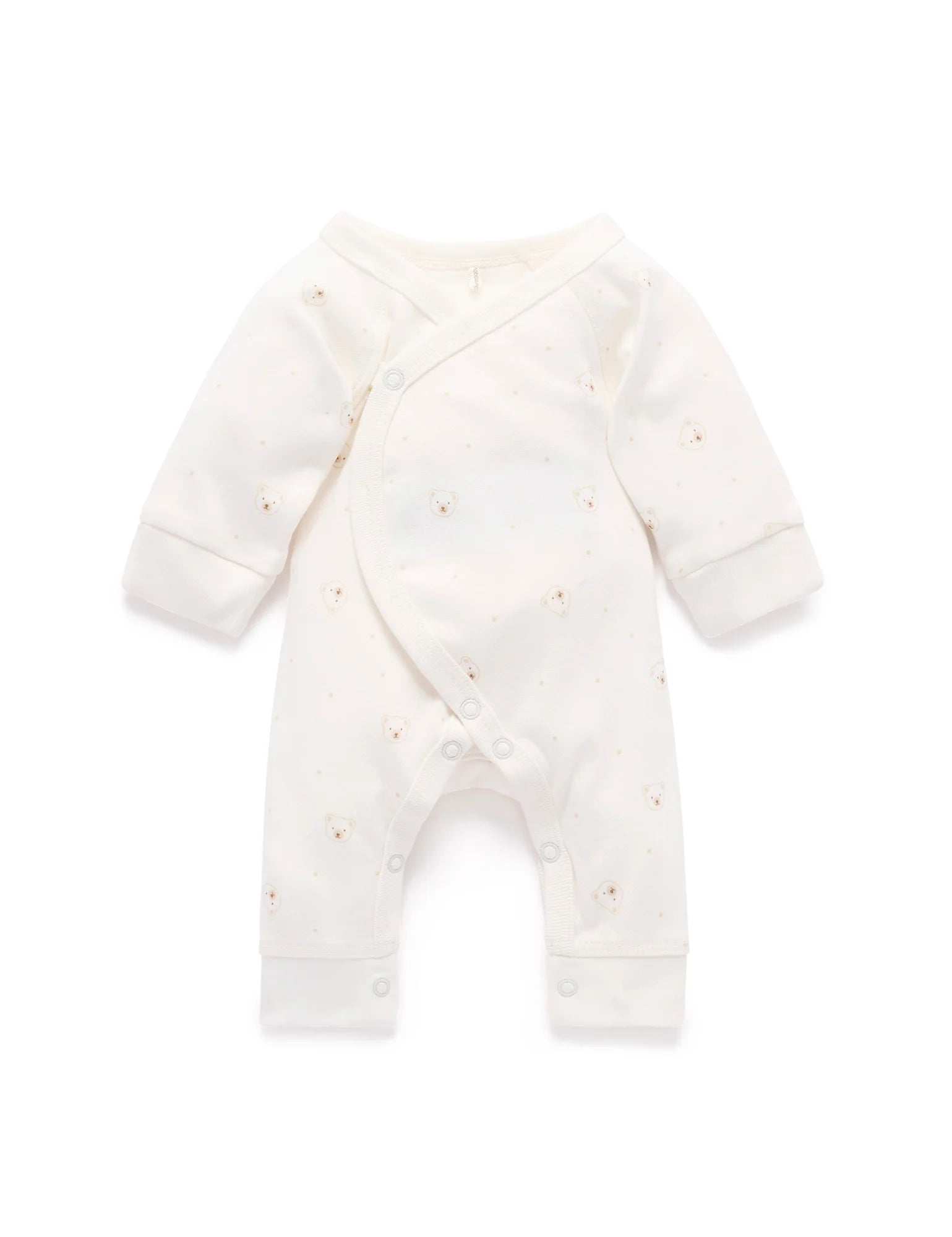 Premie Crossover LS Bodysuit Vanilla Bear