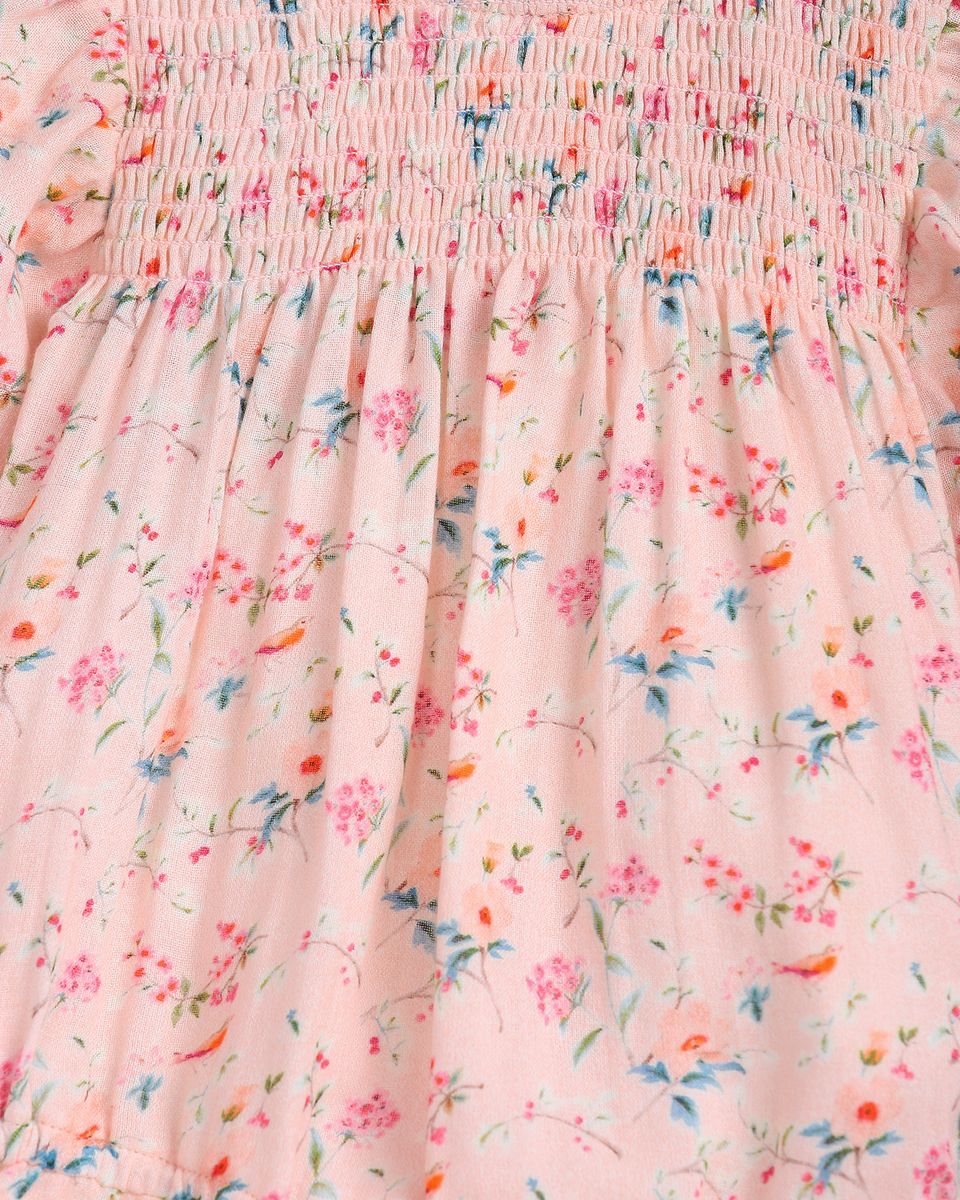 Peachie Playsuit - Pink Bird