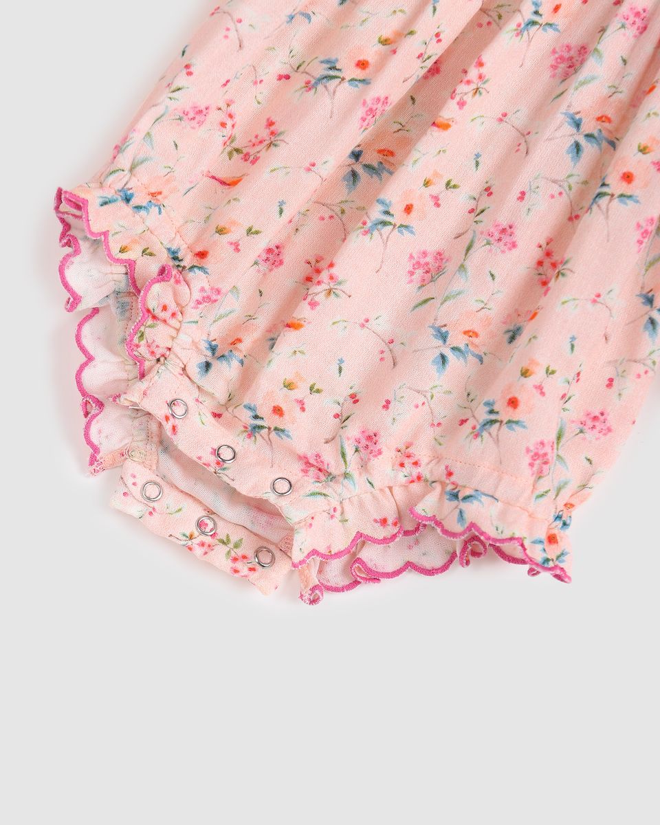 Peachie Playsuit - Pink Bird