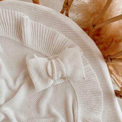 Knit Baby Topknot - White