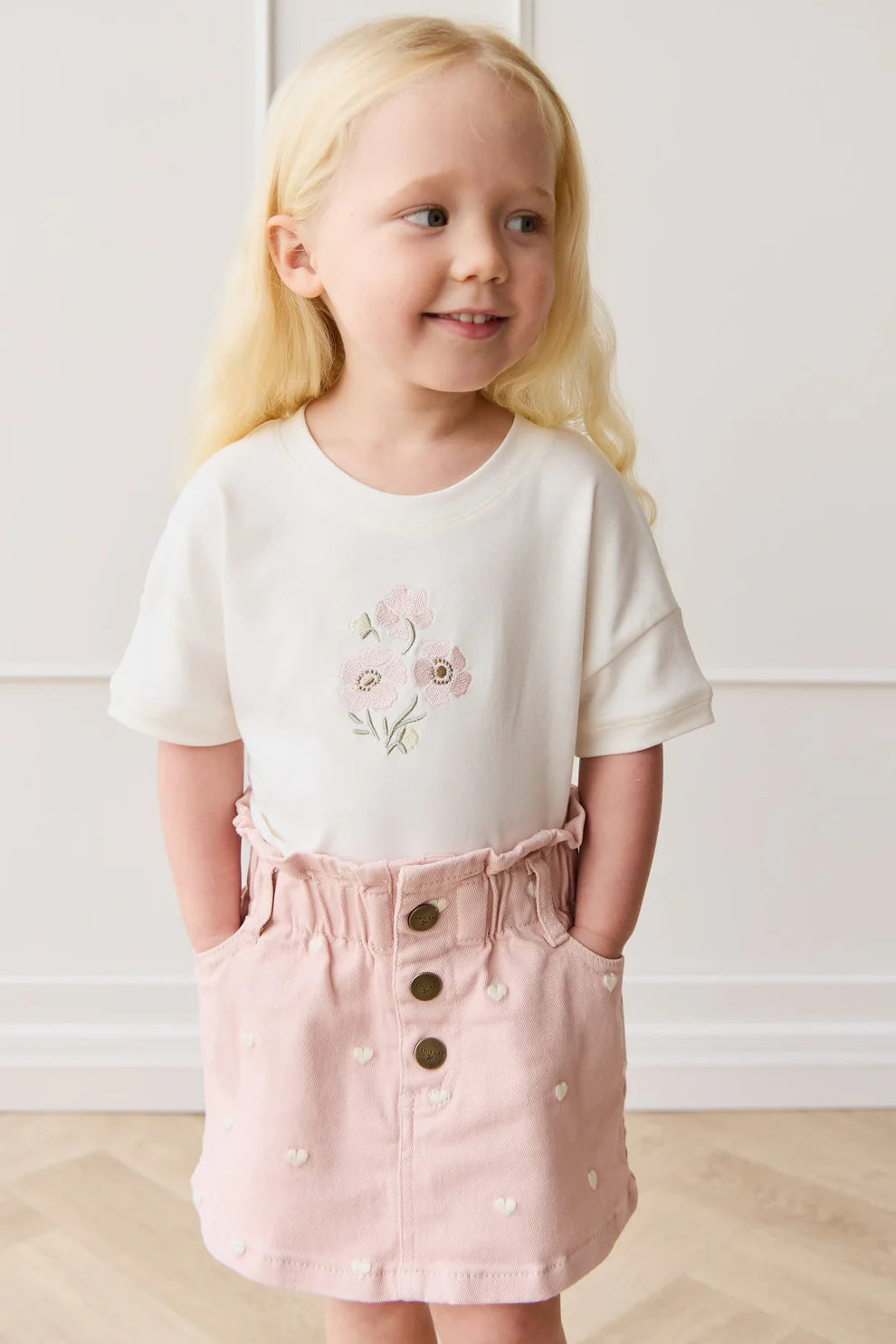 Pima Cotton Mimi Top - Parchment Penelope Rose Quartz
