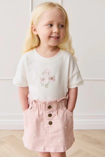 Pima Cotton Mimi Top - Parchment Penelope Rose Quartz