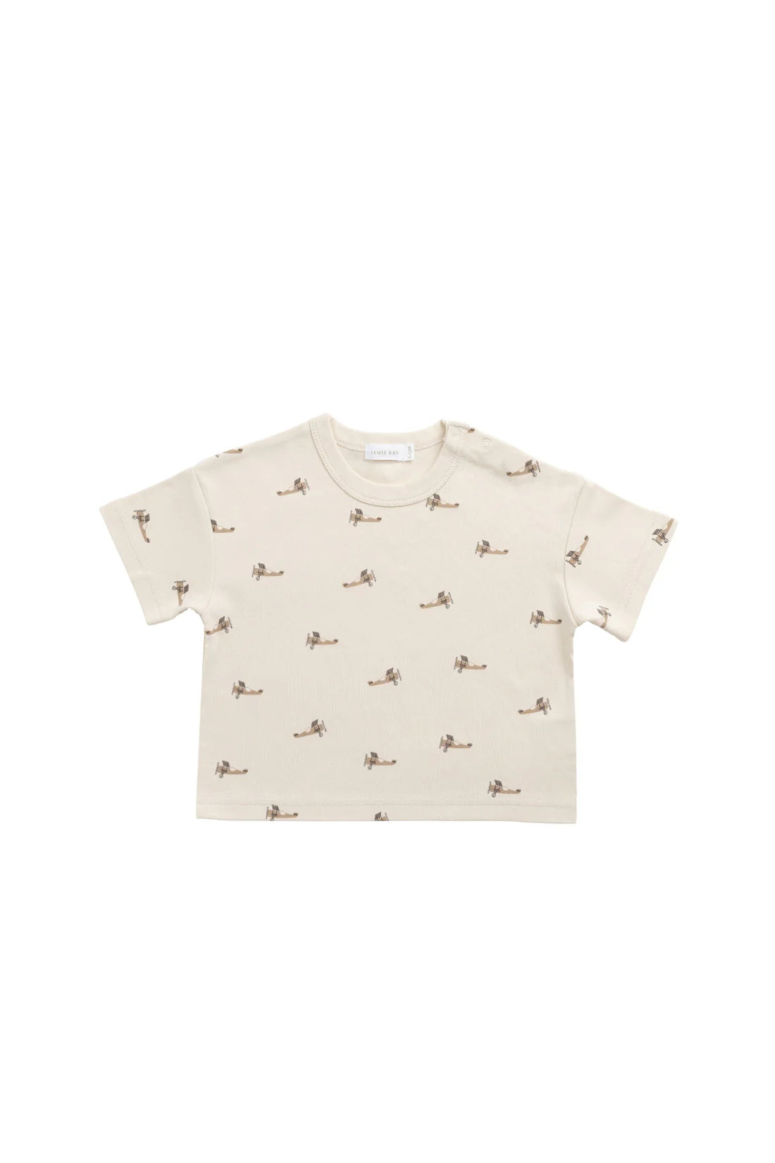 Pima Cotton Wesley Tee - Fly High Vanilla Cream