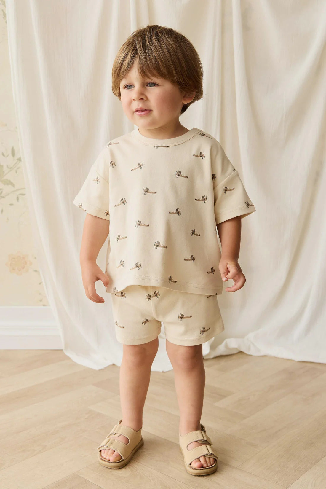 Pima Cotton Wesley Short - Fly High Vanilla Cream