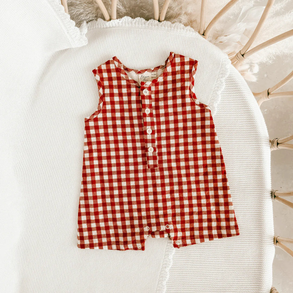 Red Gingham Playsuit