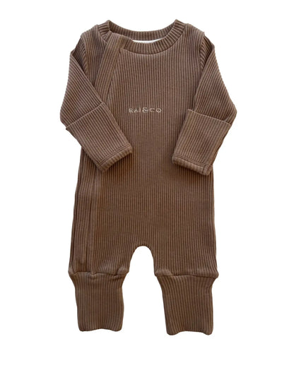 Ribbed Jumpsuit - Caramel