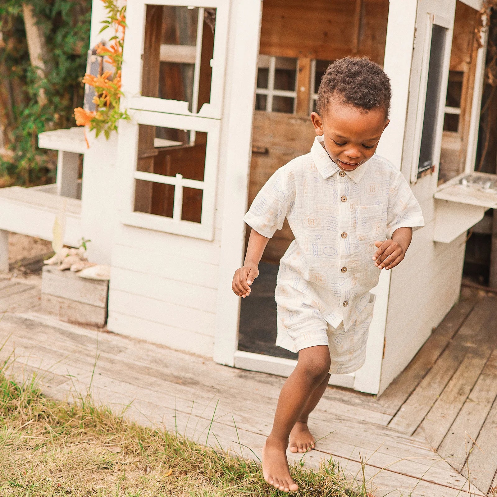Woven Print Short - Salty Shores