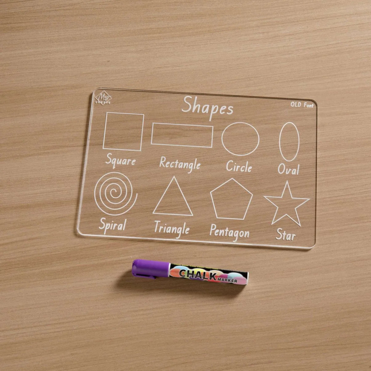 Shapes Tracing Learning Board