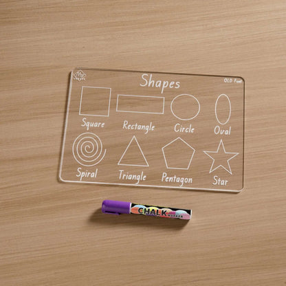 Shapes Tracing Learning Board