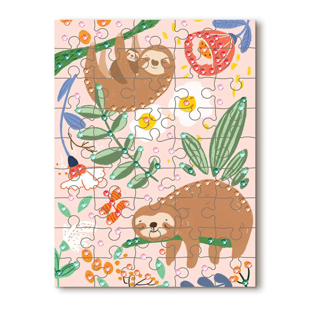 PREORDER 45 Piece Kids Puzzle with Gems - Sloth