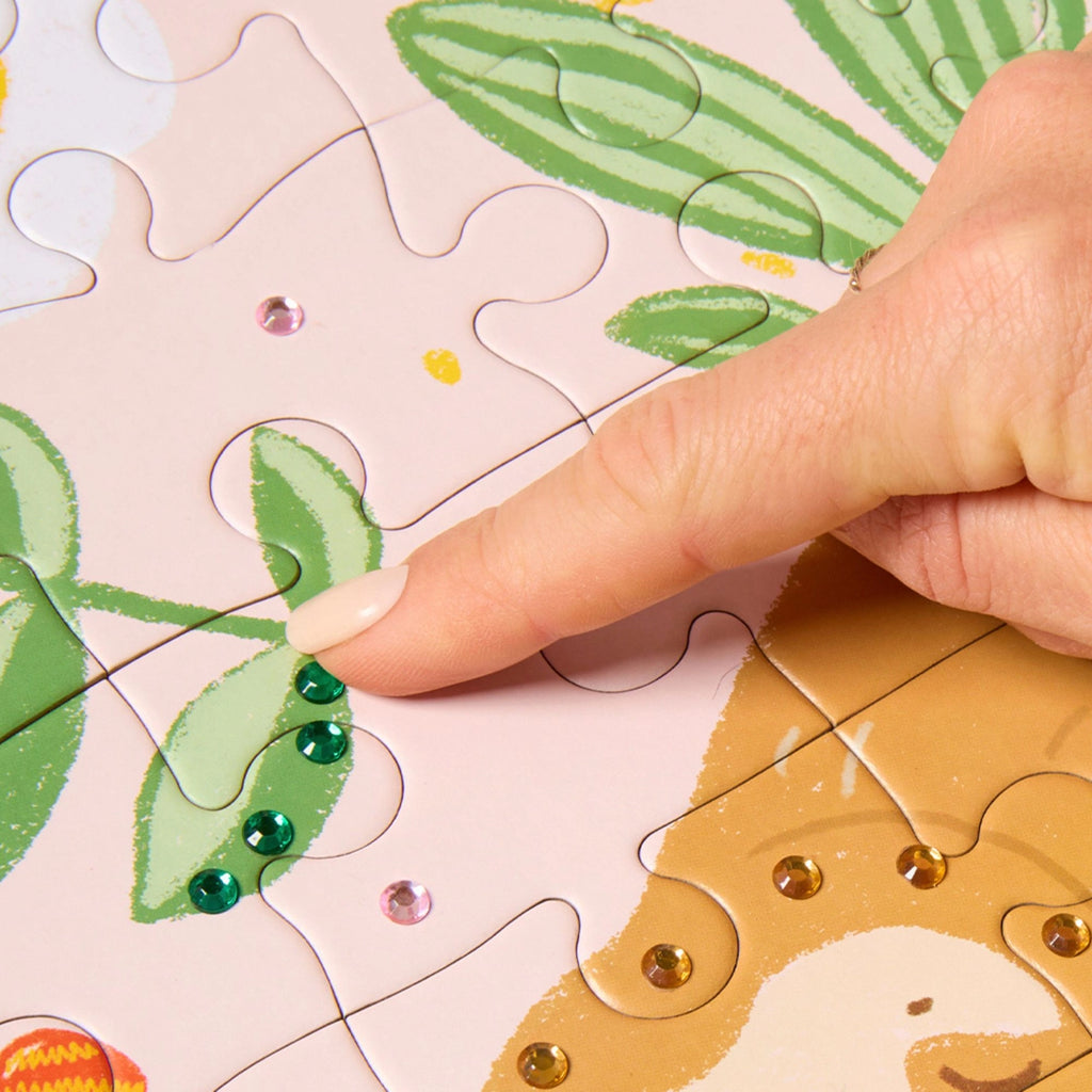 PREORDER 45 Piece Kids Puzzle with Gems - Sloth