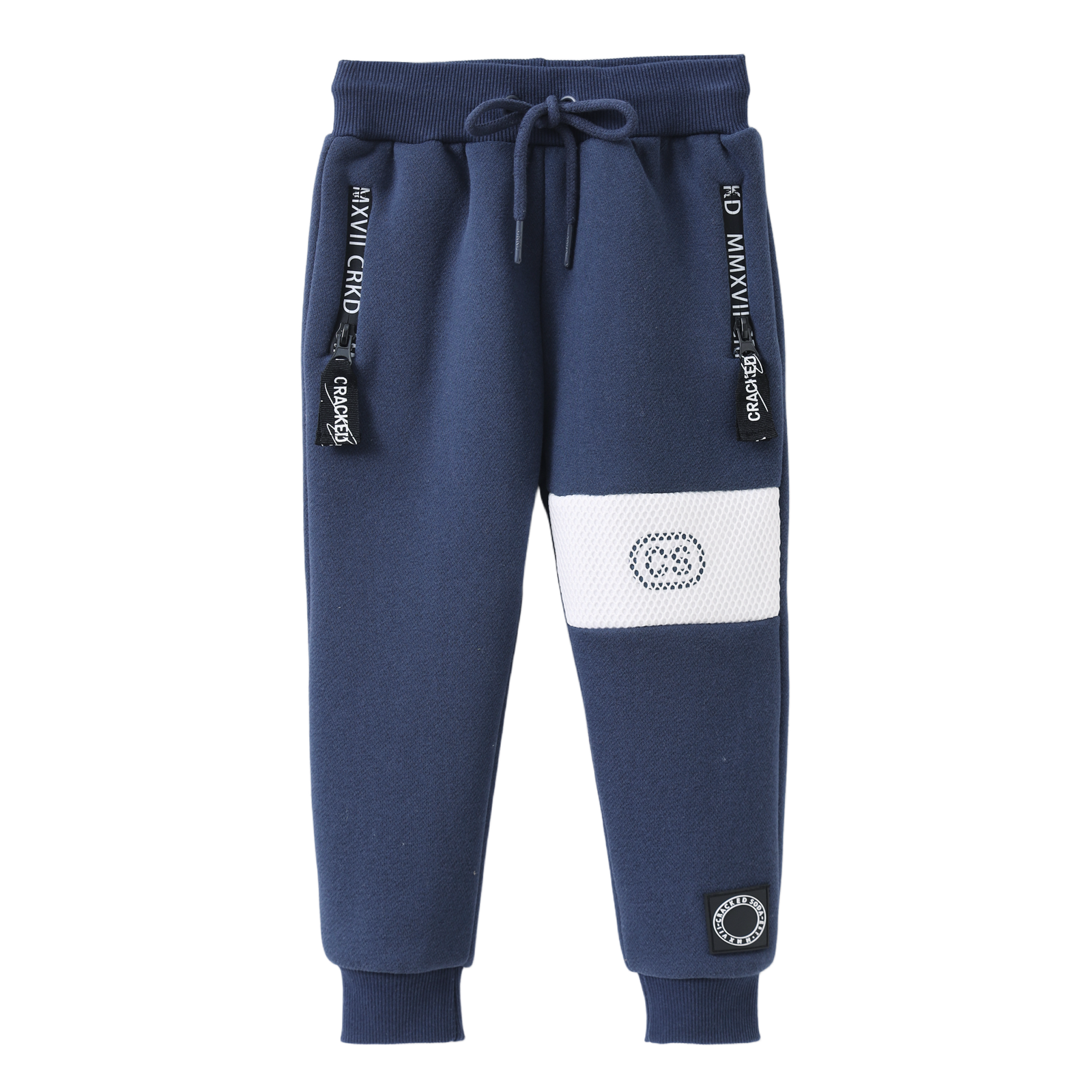 Archie Zip Trackpants - Navy
