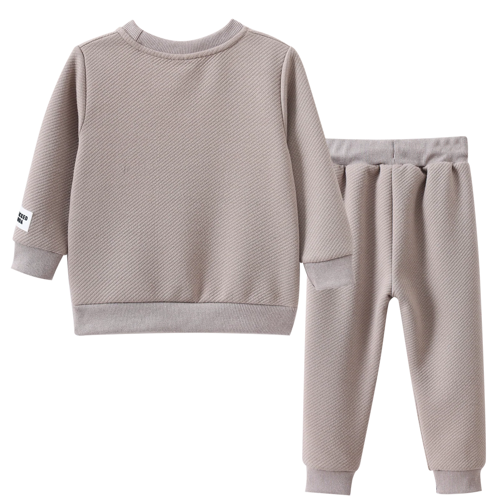 Theodore Quilted Crew Set - Truffle