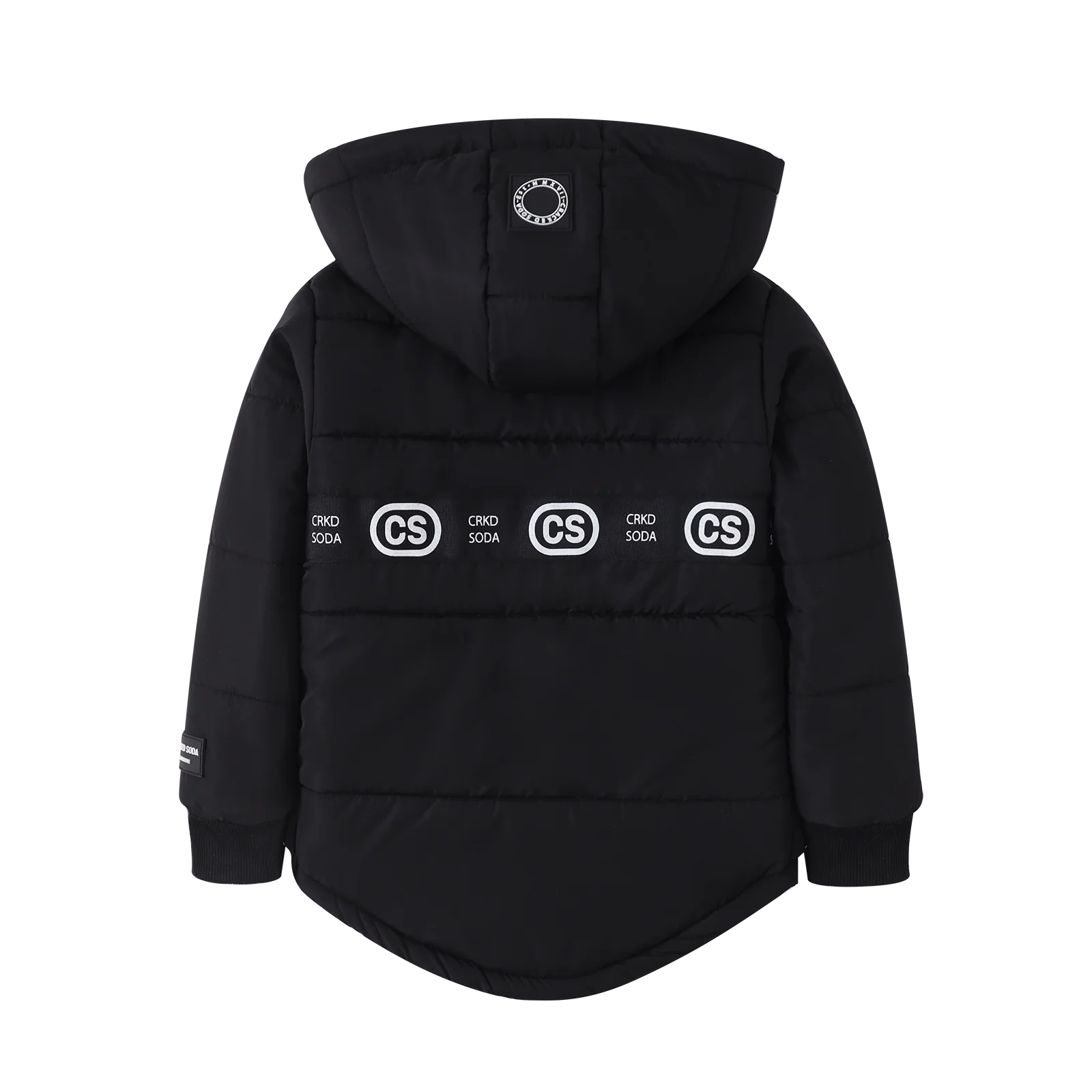 Noah Elevated Puff Jacket with Removable Hood - Black