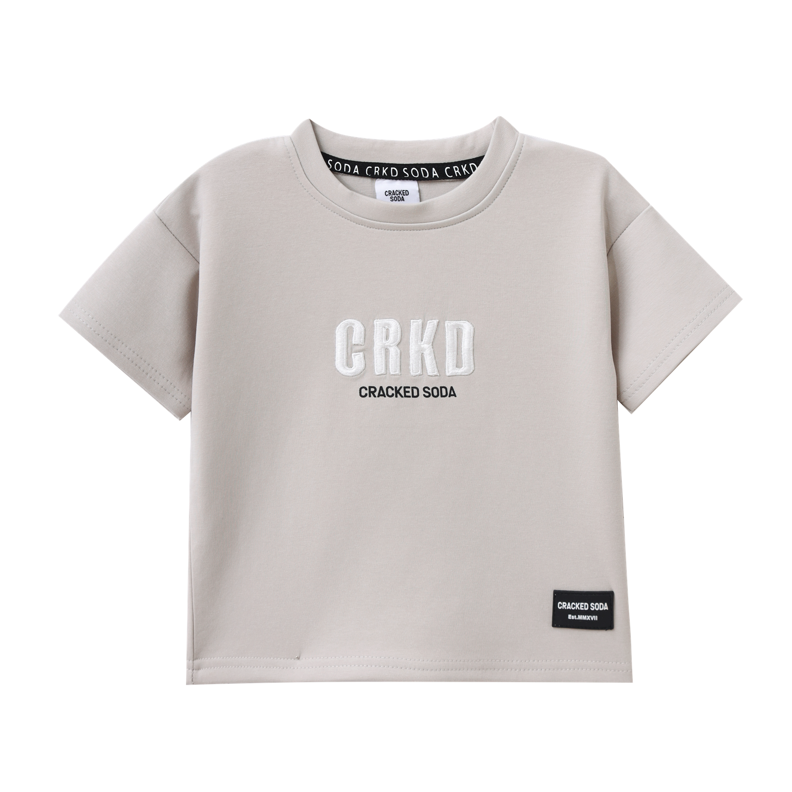 Freddie CRKD Tee - Pebble
