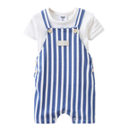 Max Stripe Overall Set - Blue