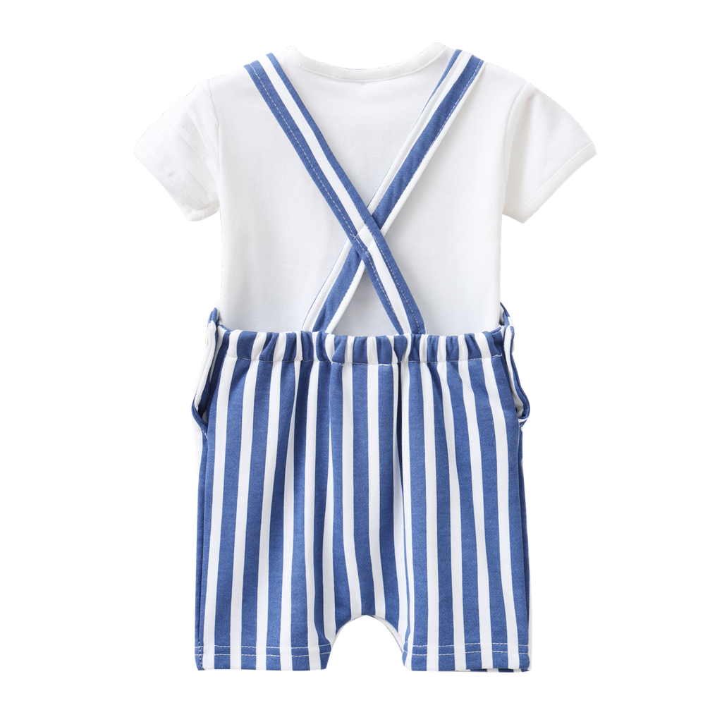 Max Stripe Overall Set - Blue