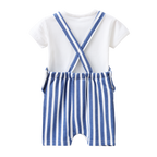 Max Stripe Overall Set - Blue