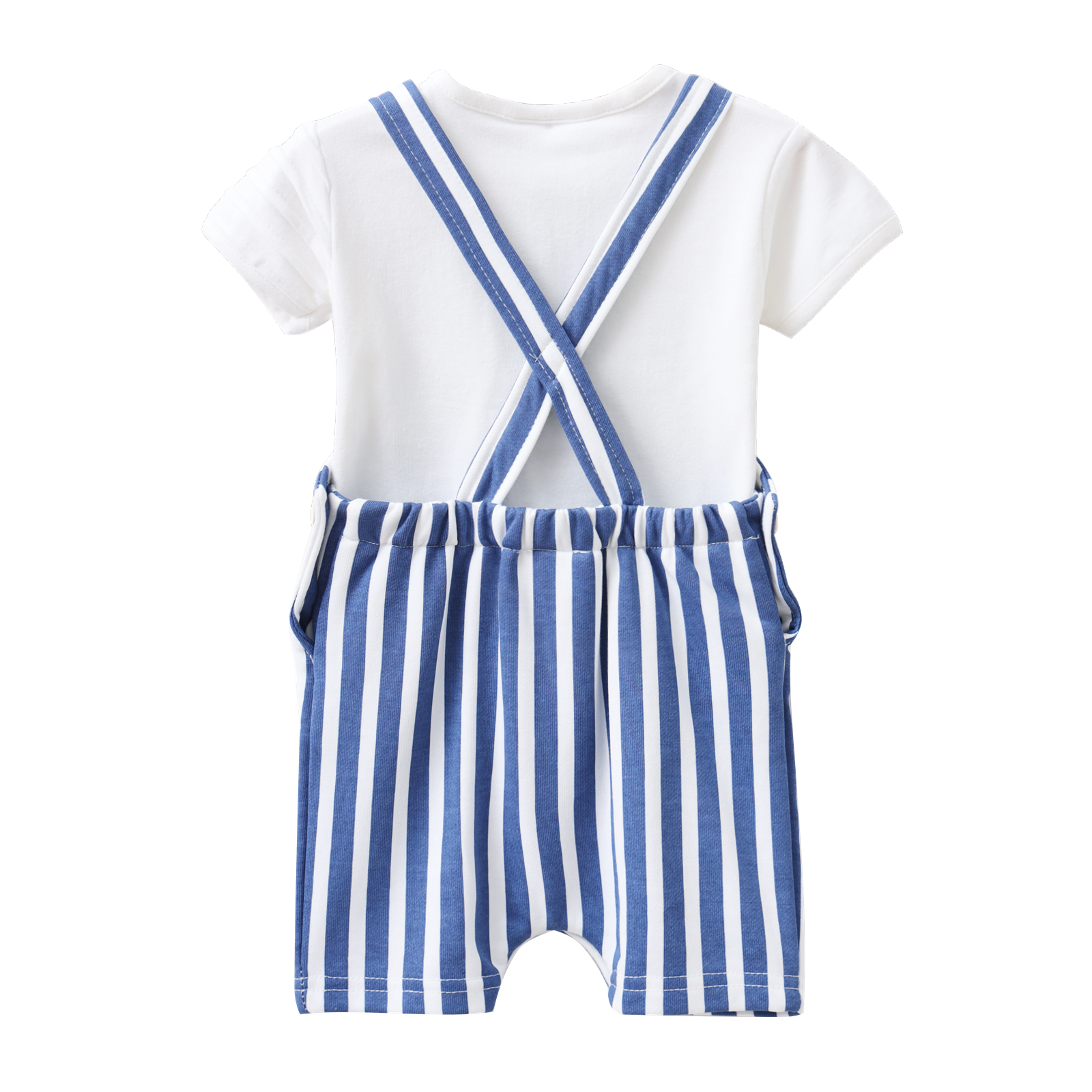 Max Stripe Overall Set - Blue