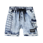 Jax Detailed Denim Short - Blue