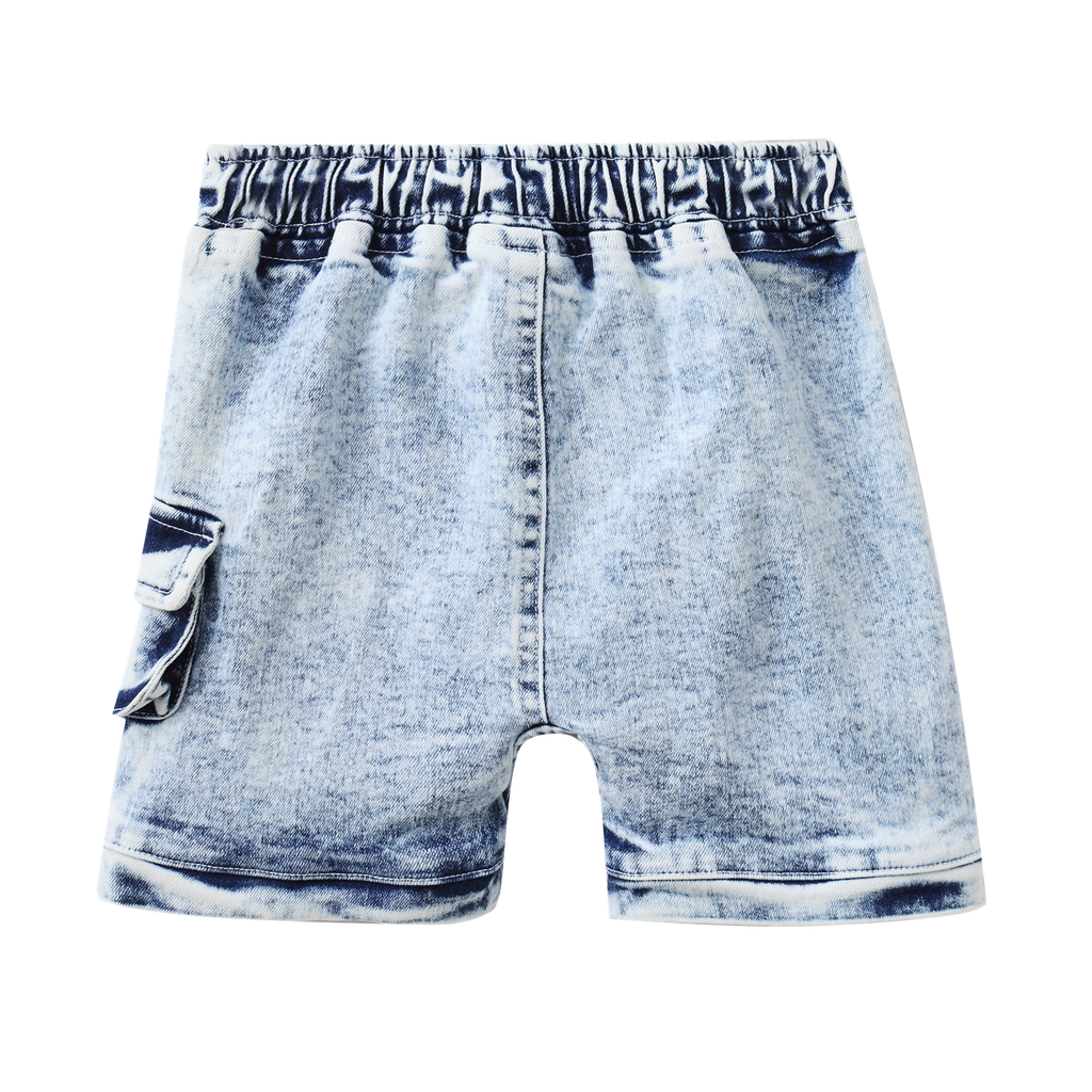 Jax Detailed Denim Short - Blue