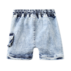 Jax Detailed Denim Short - Blue