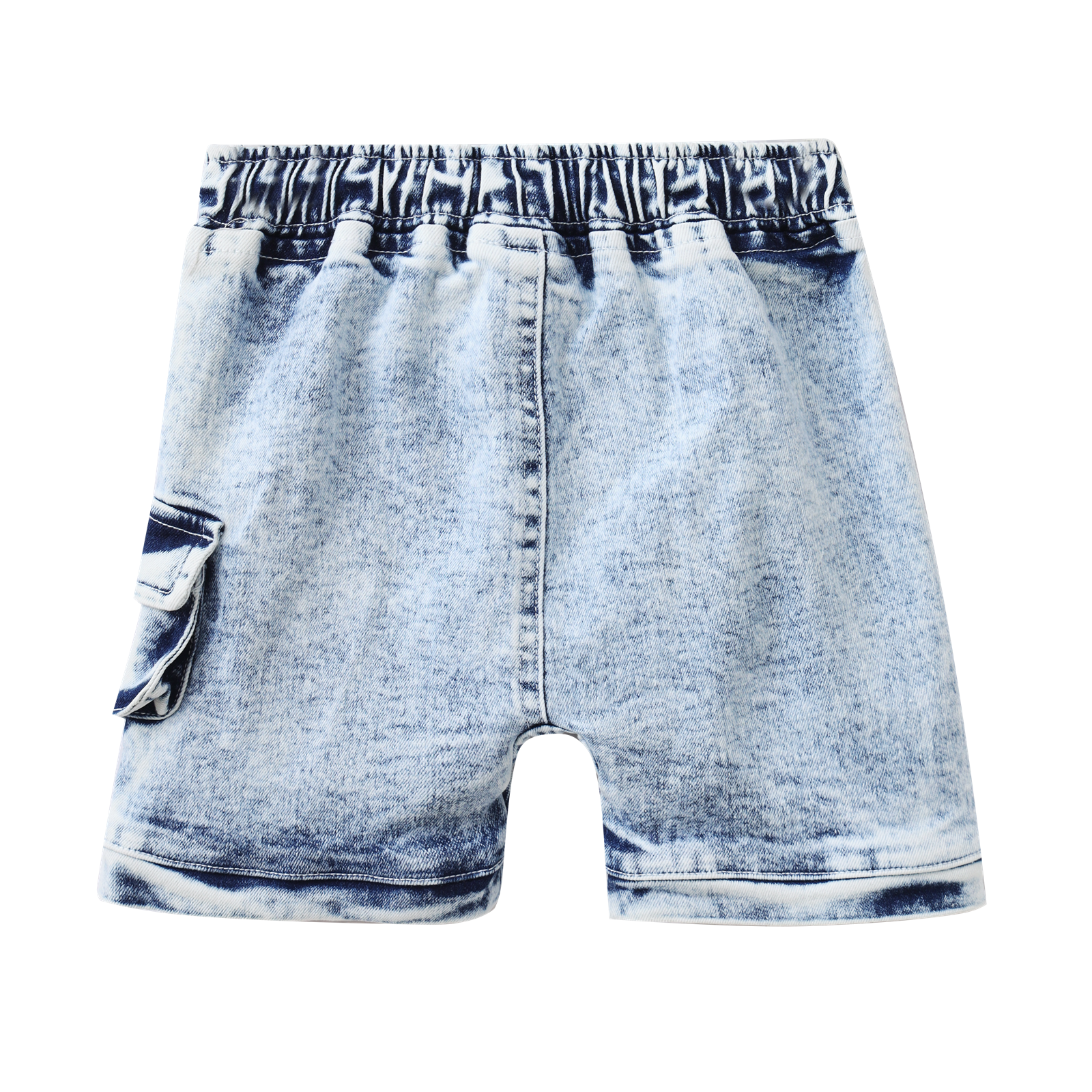 Jax Detailed Denim Short - Blue
