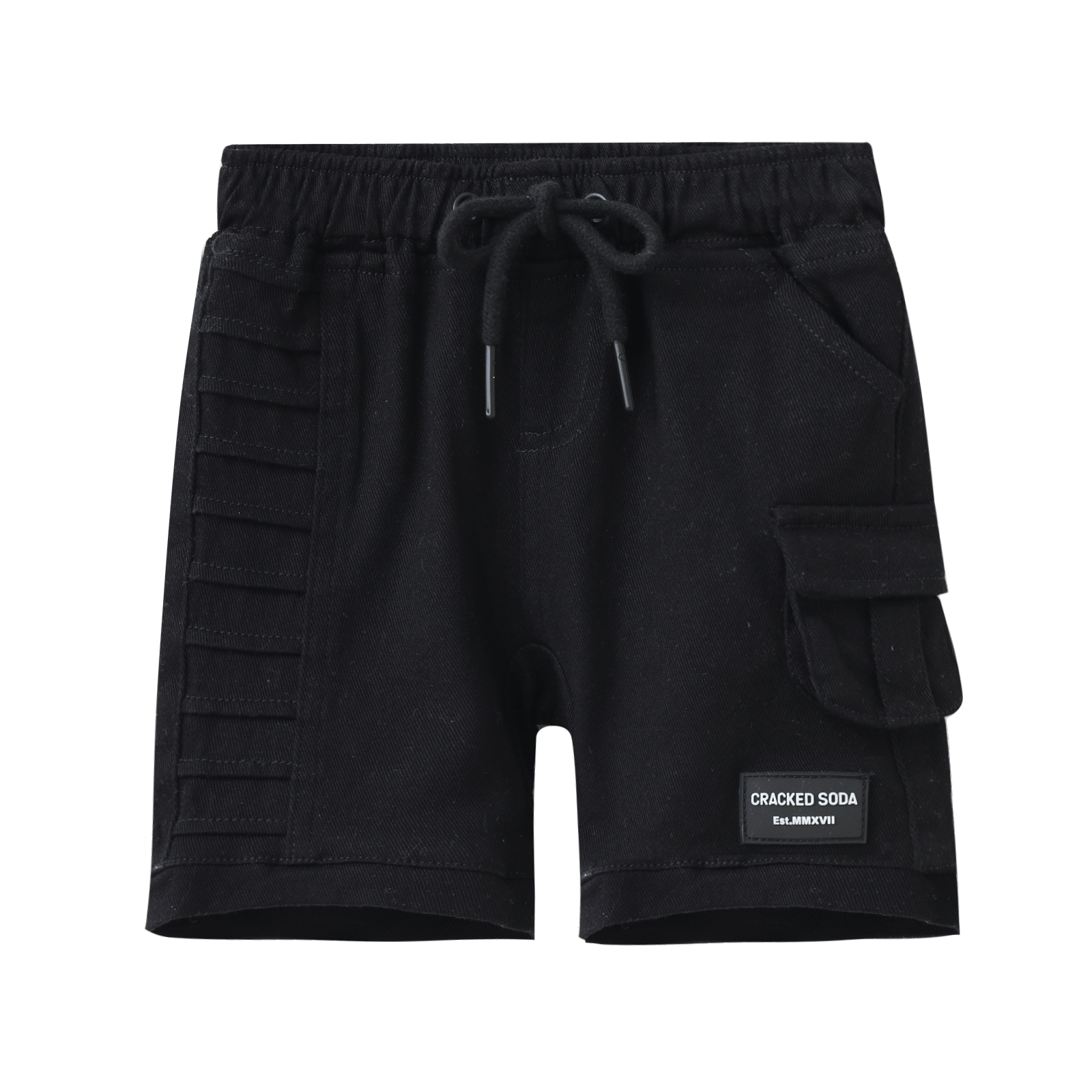 Jax Detailed Denim Short - Black