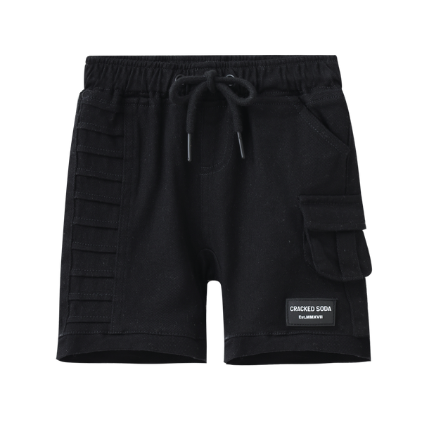 Jax Detailed Denim Short - Black