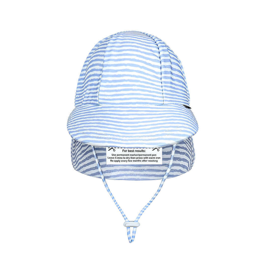 Kids Swim Legionnaire Flap Beach Hat - Stevie Stripe