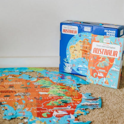 Travel Learn Explore Puzzle & Book Set - Australia