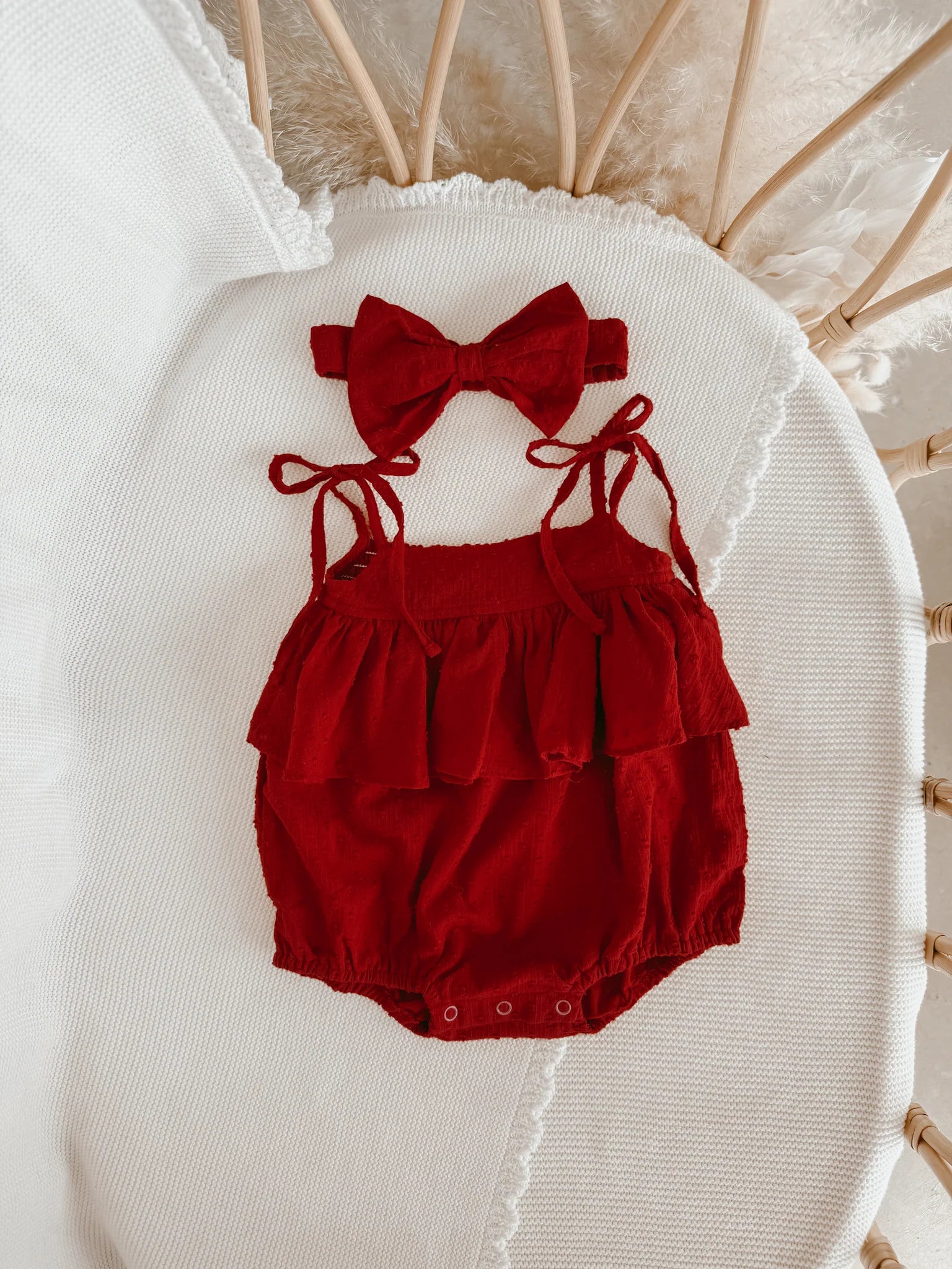 Scarlett Dobby Tie Romper