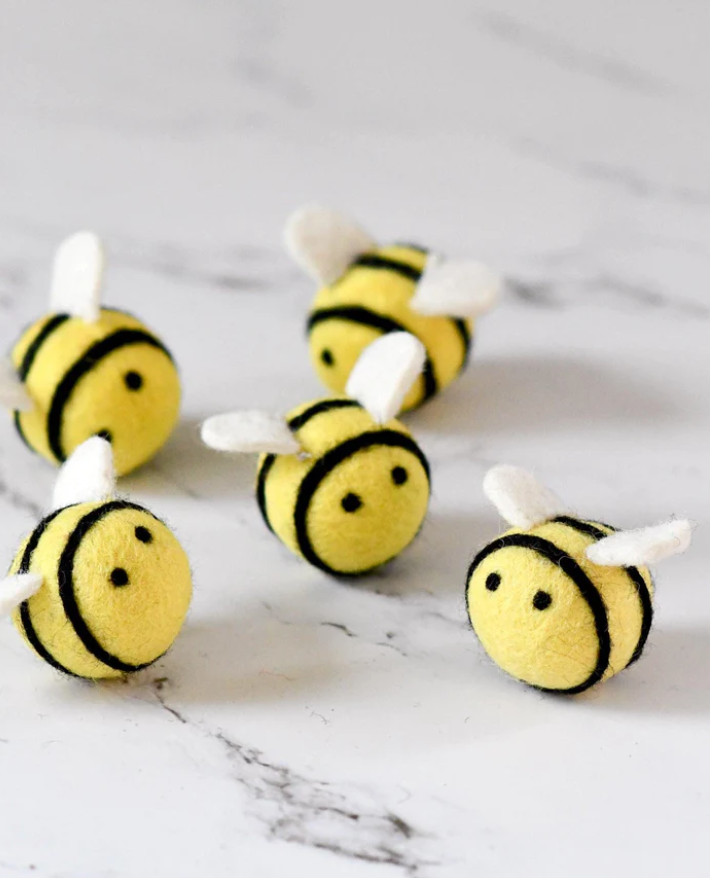 Felt Bees - Set of 5