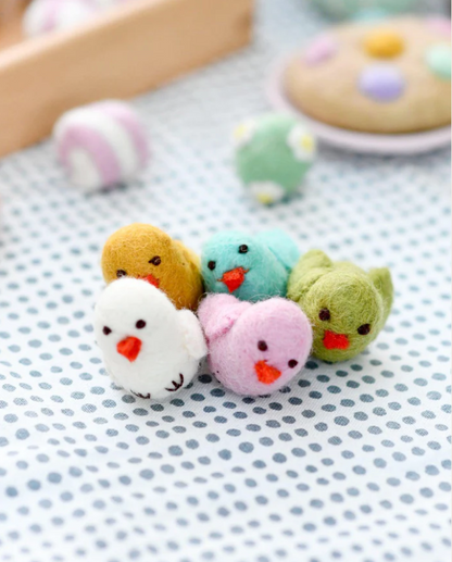 Felt Colourful Chicks - Set of 5