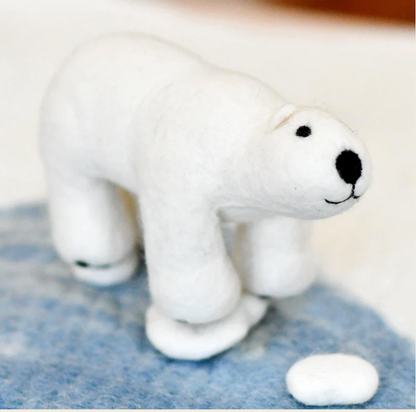 Felt Polar Bear