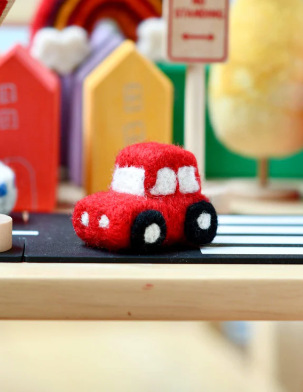 Felt Red Car